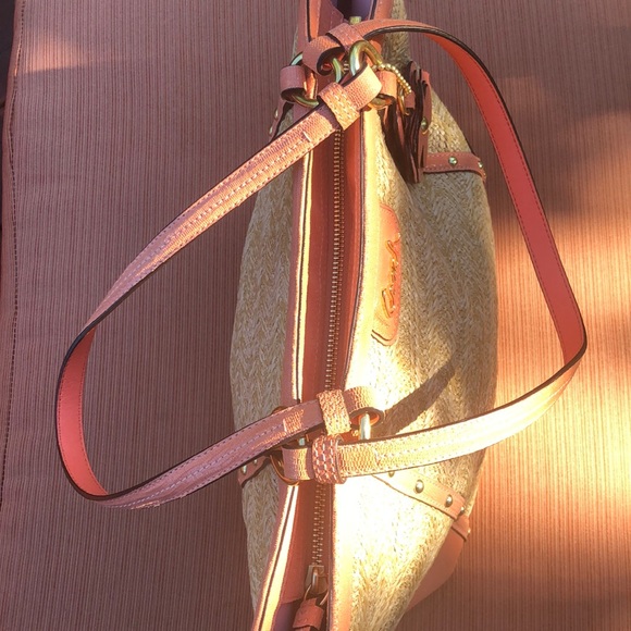 Coach Straw Shoulder Bag - Picture 2 of 5